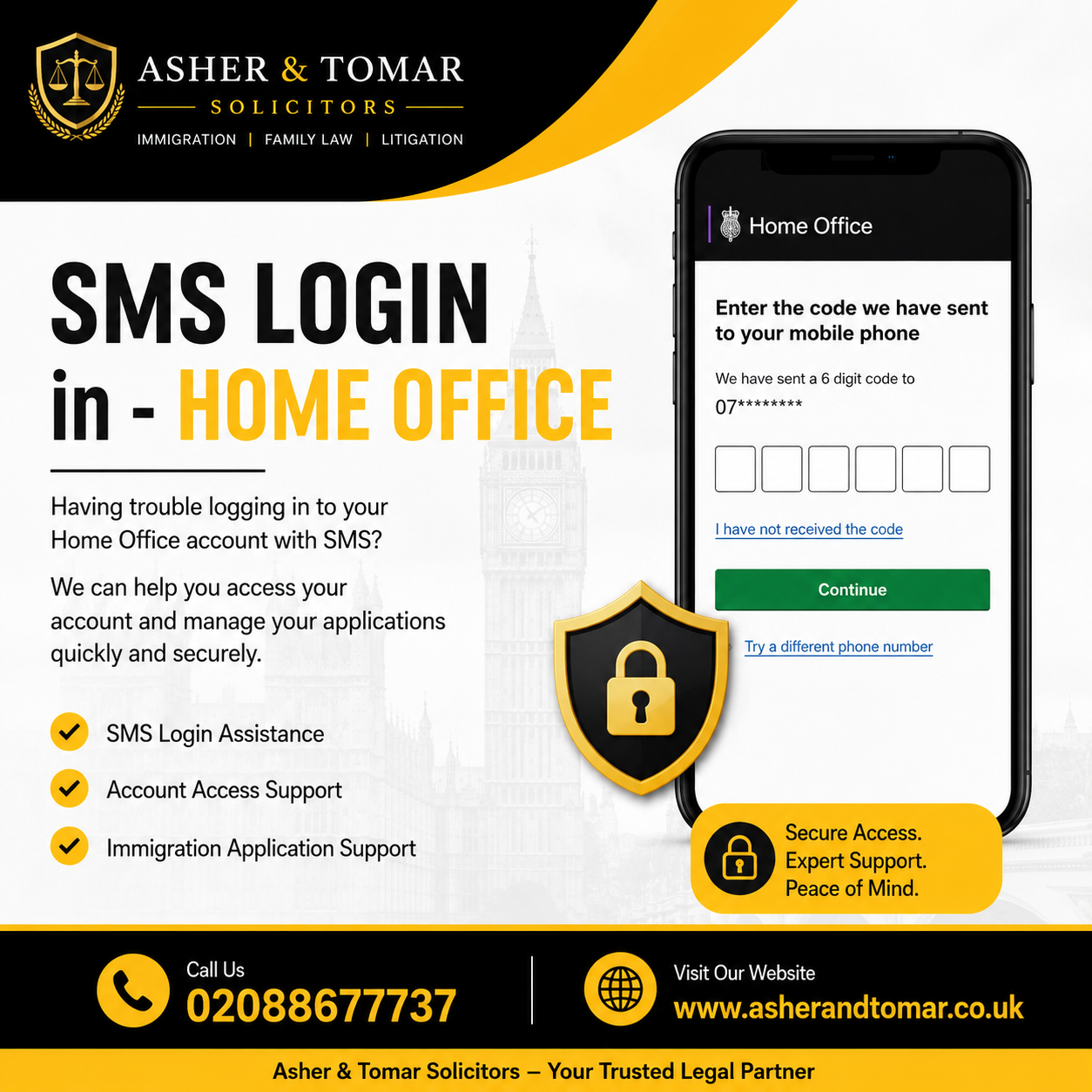 SMS Log in - Home Office