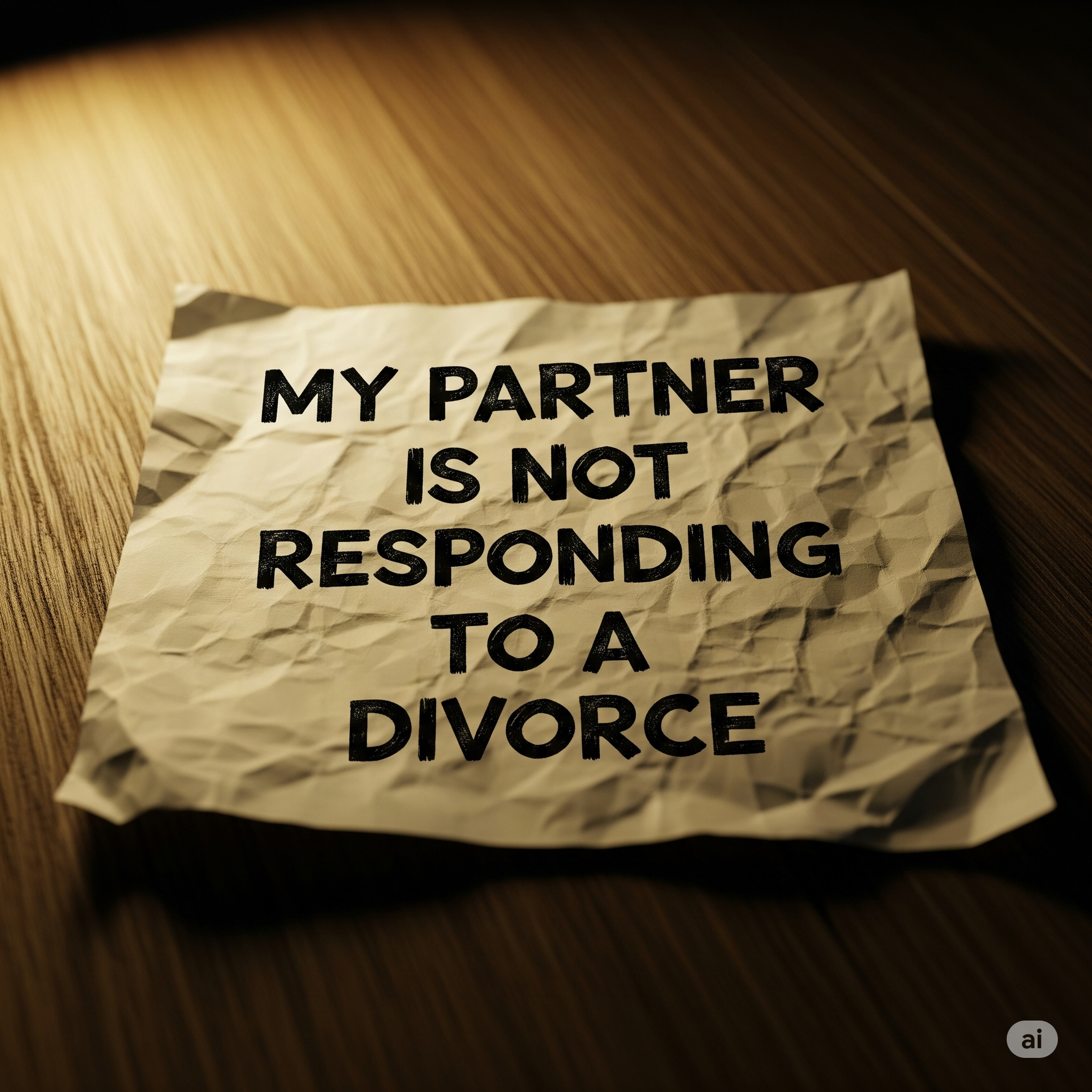 My Partner is Not Responding to a Divorce