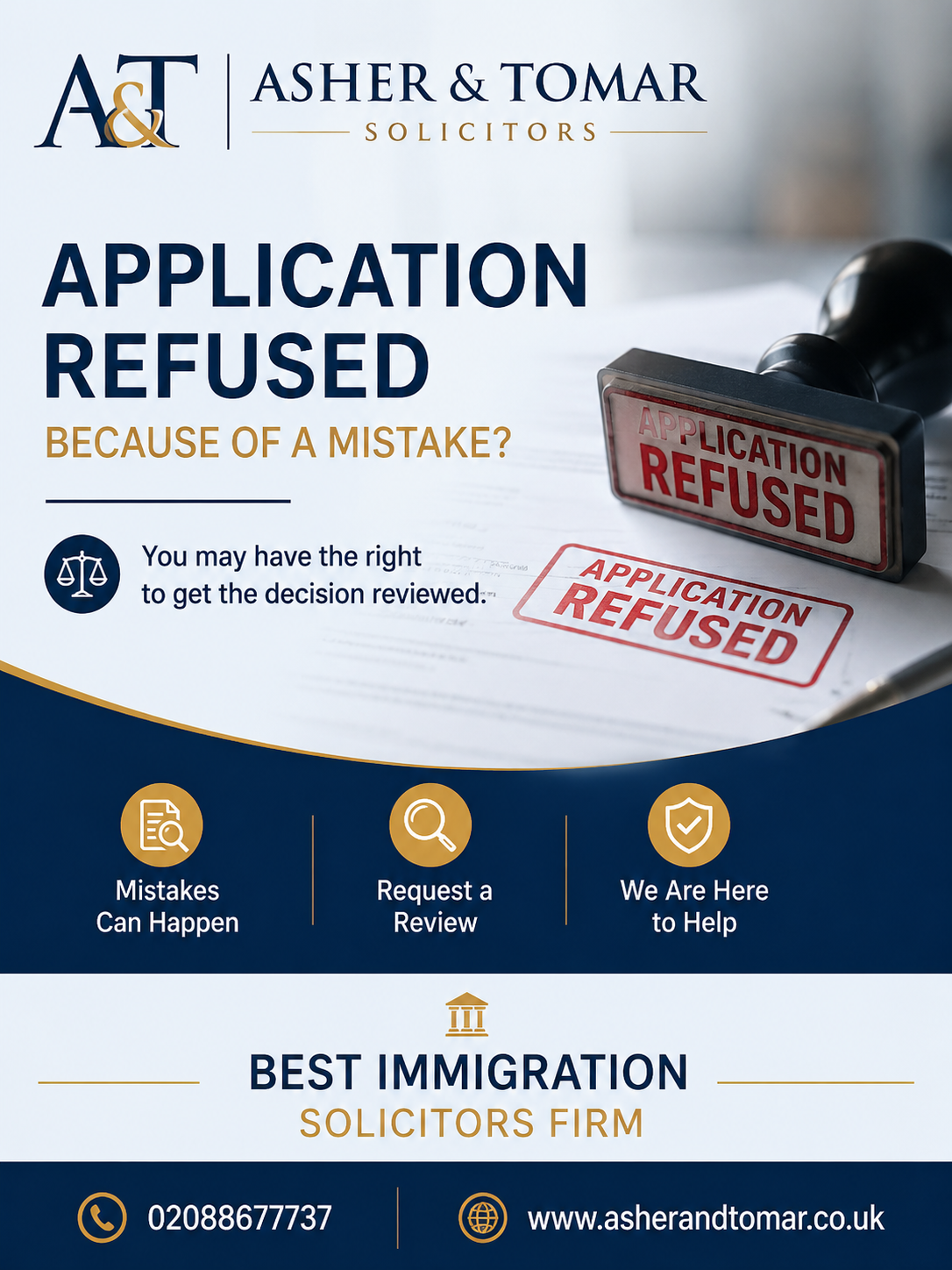 Application refused because of a mistake