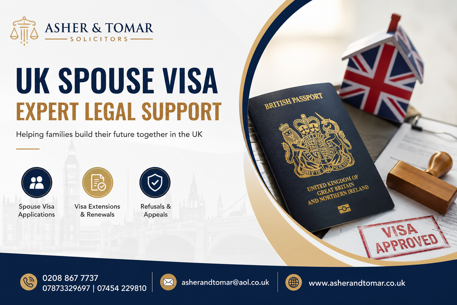 Best UK immigration solicitors for spouse visa with modern UK visa support design