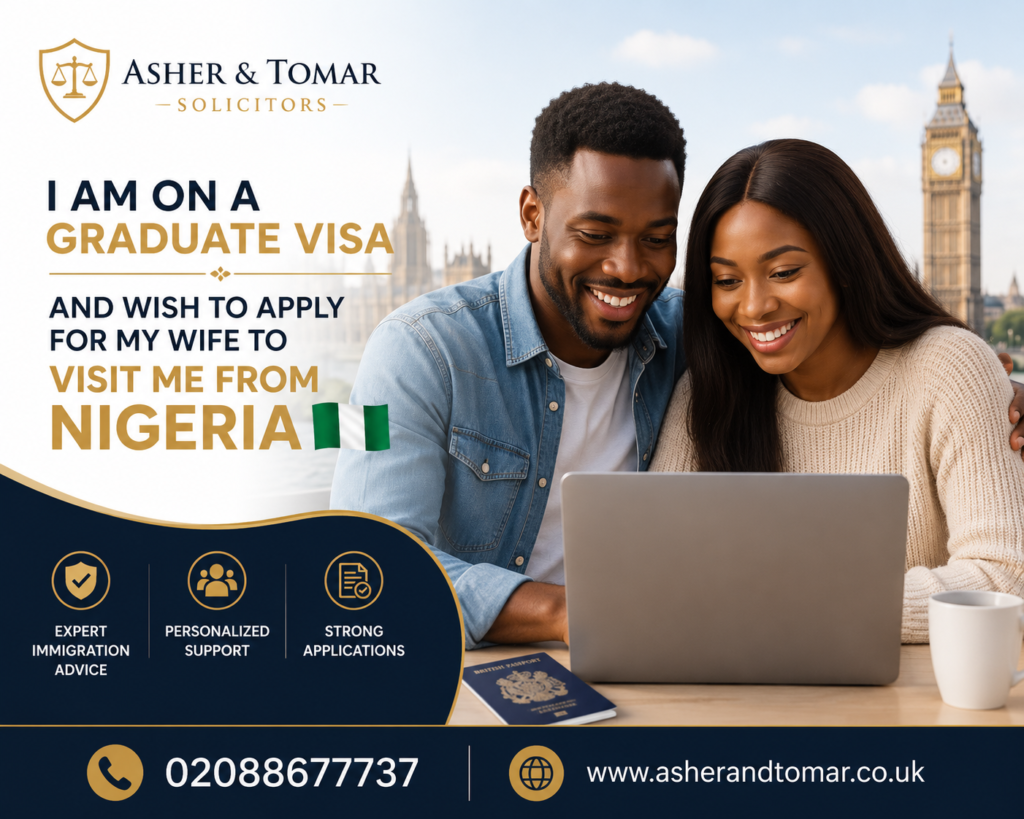 I am on a graduate visa and wish to apply for my wife to Visit me from Nigeria