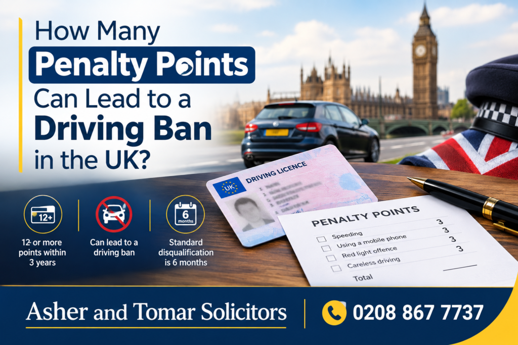 Penalty points and driving ban rules in the UK – Asher and Tomar Solicitors