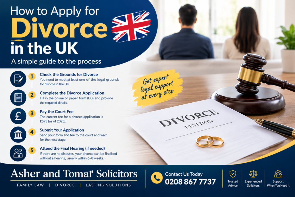 How to apply for divorce in the UK – step-by-step divorce process by Asher and Tomar Solicitors