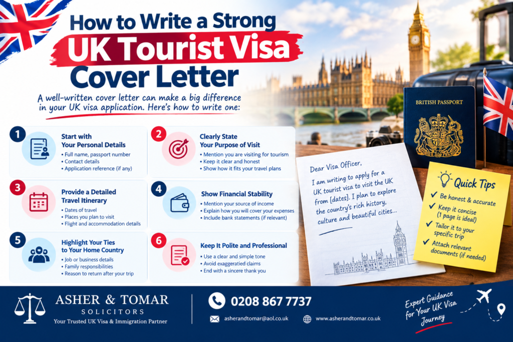 How to Write a Strong UK Tourist Visa Cover Letter – Asher & Tomar Solicitors.