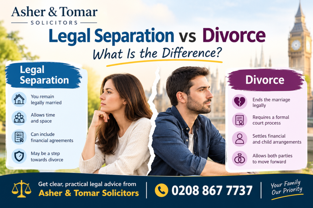 Legal Separation vs Divorce in the UK: What Is the Difference? – Asher & Tomar Solicitors