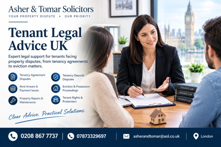 Tenant Legal Advice UK by Asher & Tomar Solicitors for tenancy disputes and tenant rights.